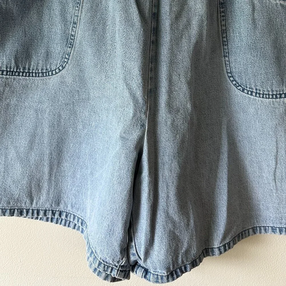 VINTAGE Cascade Blue Women's Light Blue Washed Shorts Size XL - Picture 2 of 10